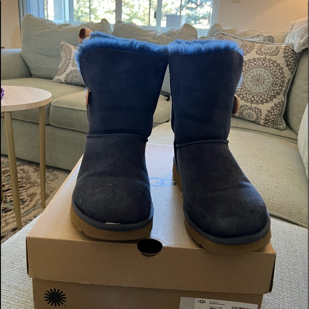 Navy Bailey Button UGGS